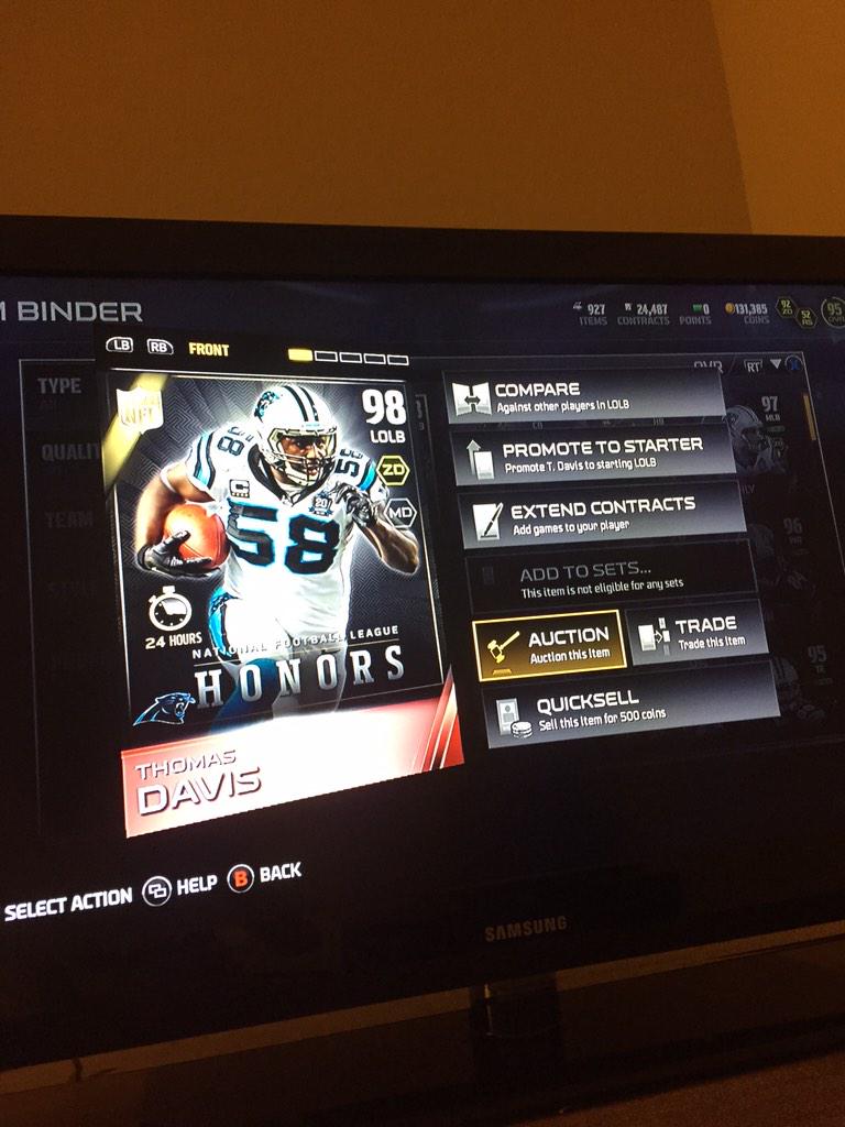 MUTFAN1425's tweet image. 98 Thomas Davis Giveaway. Ends at 35 Retweets or 200 followers