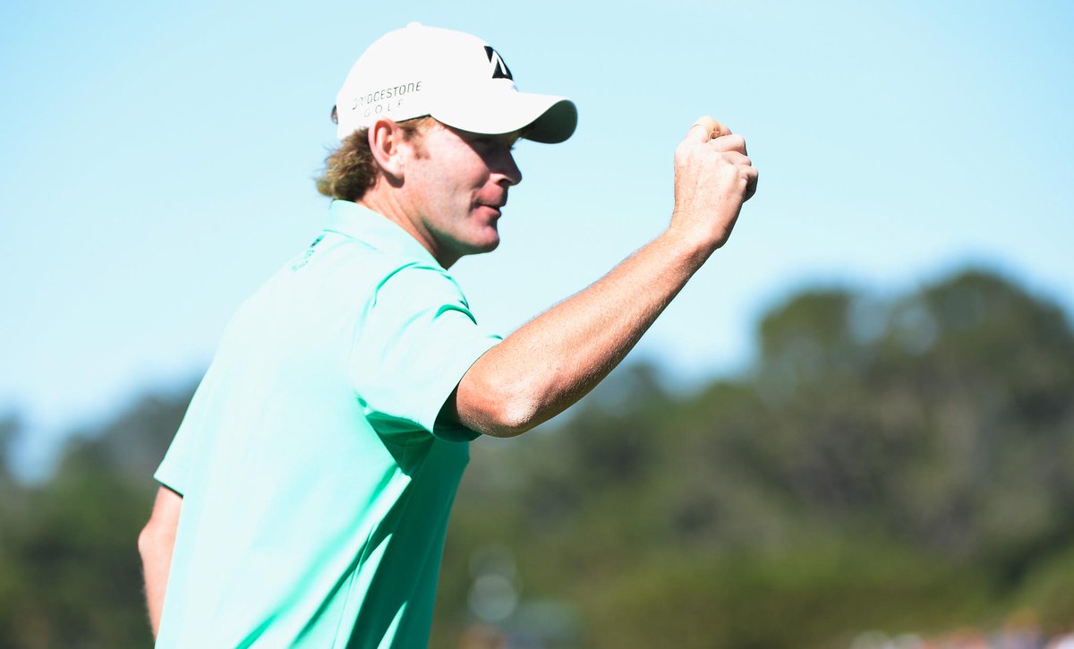 GolfonCBS's tweet image. Pump that fist Brandt Snedeker, you're the AT&amp;amp;T Pebble Beach National Pro-Am champ.