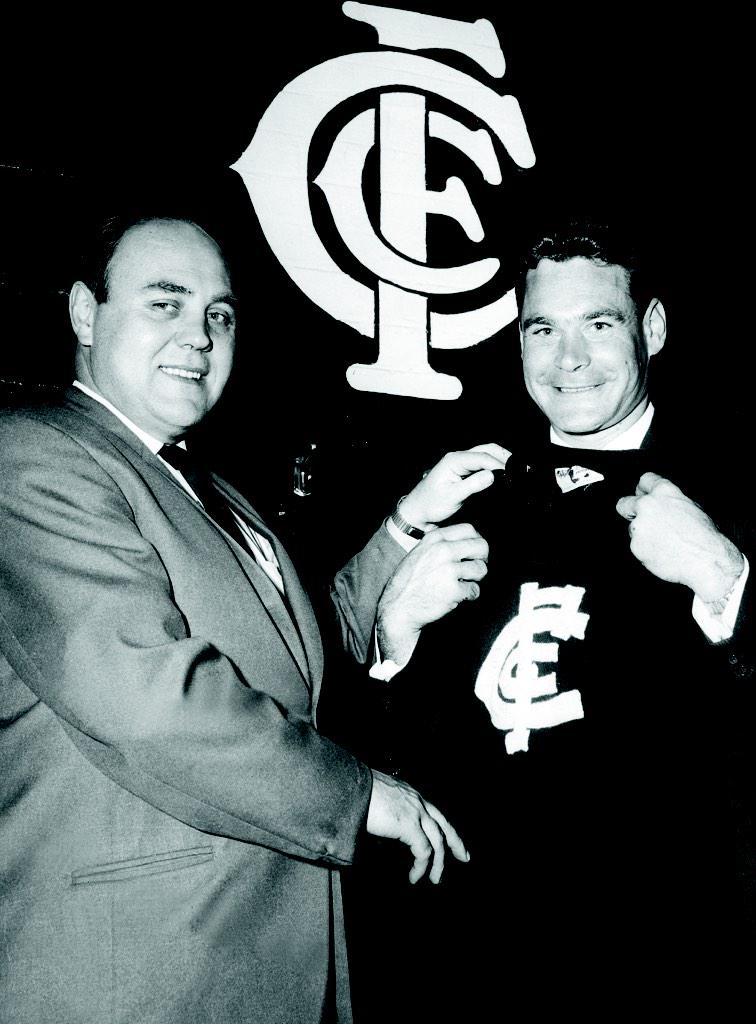 CarltonFC's tweet photo. It's a momentous day today, as we celebrate the 50th anniversary of the day Ron Barassi joined Carlton. #Barassi50 http://t.co/1iLXsZCpcb