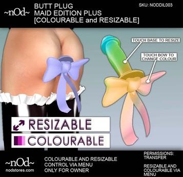 Best seller woow!! #nOd Butt Plug Maid Edition Plus (Colourable/Resizable)  #SecondLife #SL https://t.co/BhJtEX86O7