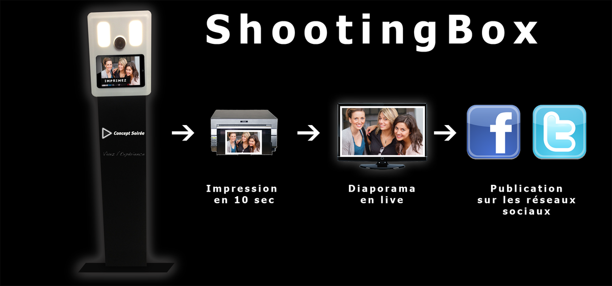 ShootingBoxFr's tweet image. Découvrez nos bornes photos pour vos évènements  : #anniversaire #cocktail #mariage #soiréeVIP #Salons #Foires ...