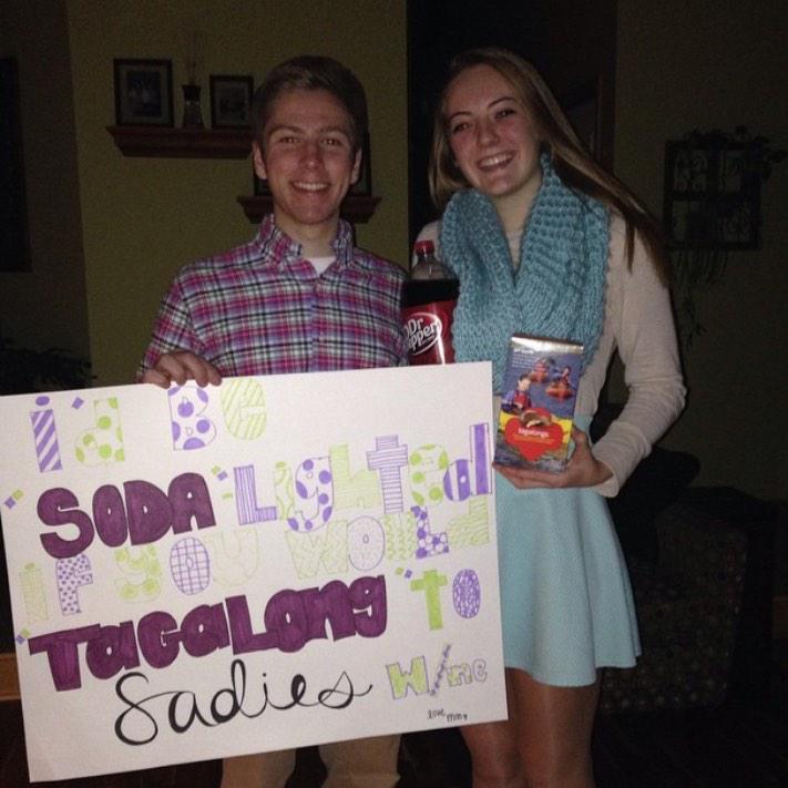 ChaskaChanHC's tweet photo. We LOVE the askings of the girl being taller than the boy! Monica (sophomore) asks senior Will Stone. Have fun shawty http://t.co/sB5xBUwjbo