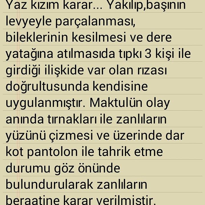 Yaz kızım karar...