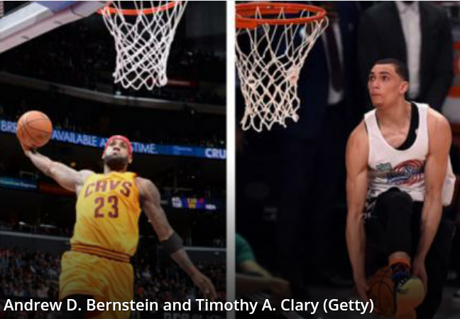 buzzerbeaterpr's tweet photo. Zach LaVine asegura q le ganaría a LeBron James en una competencia de donqueos. "Nunca iría en contra de mi talento" http://t.co/Y91KkciLxd