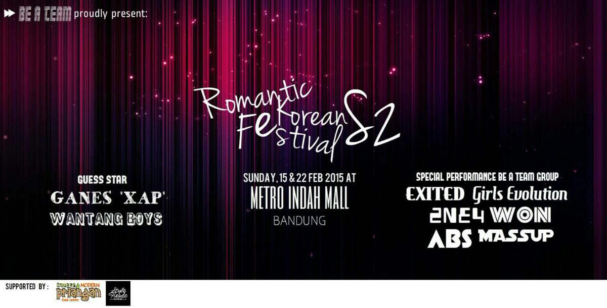 @@Sinx_DF [HELP RT] Romantic Korean Festival ( RKF S2 ) at Metro Indah Mall Bandung ! 22 Feb 2015