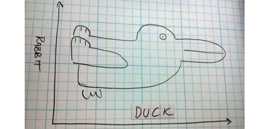 pickover's tweet photo. Graph: Rabitness vs Duckness. http://t.co/q6Buxp0YH8