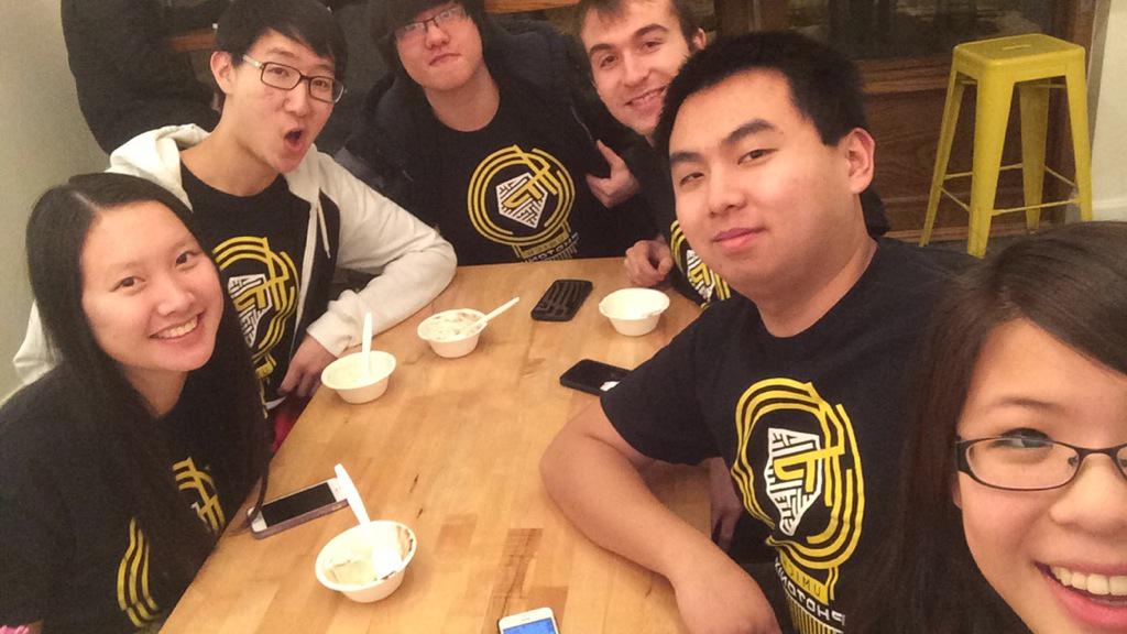 umphotonix's tweet photo. Celebrating a great show with @jenisicecreams happy chinese new year! 🐑Thanks for having us @OhioState http://t.co/q6qlvVwyak