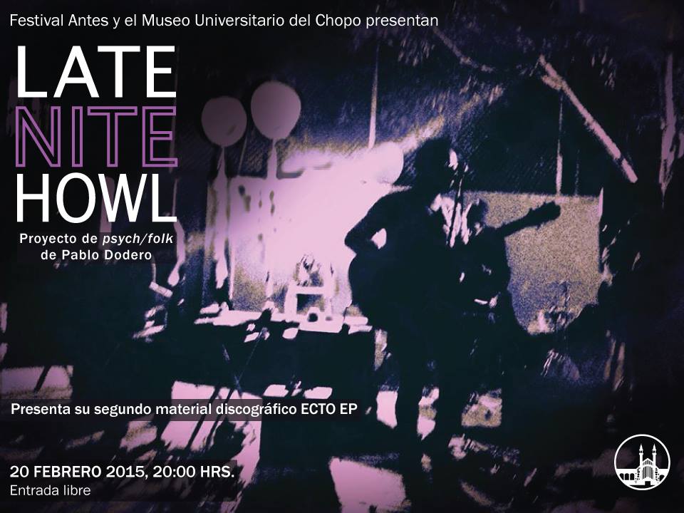 FESTIVAL_ANTES's tweet photo. Este viernes 20 de Febrero ven a nuestro primer evento del año @LateNiteHowl en el @museodelchopo. Entrada libre. http://t.co/04rqcRmHAO