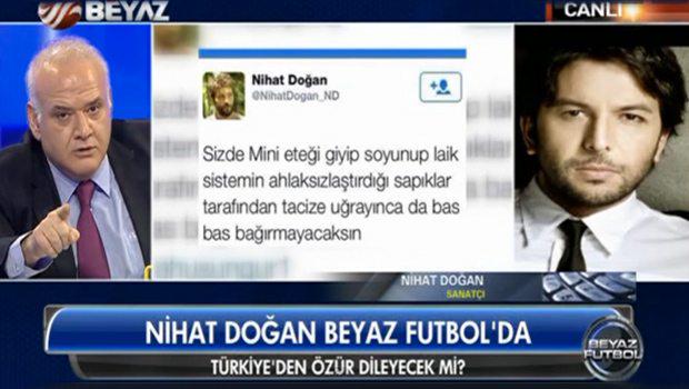 Ahmet Çakar'dan Nihat Doğan'a: "İki türkü yaptın diye kendini adam mı sandın?" hur.yt/1DfKC8i
