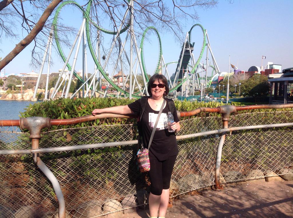 Mrs Hart got on this roller coaster with a little gentle persuasion from Emma Norris and Mr McAufield...