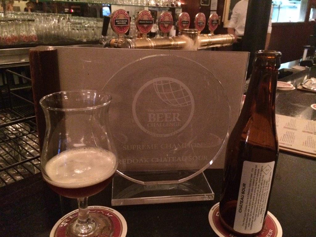 Supreme Champion International Beer challenge winner here, right now, under our very noses Red Oak Sydney Clarence st