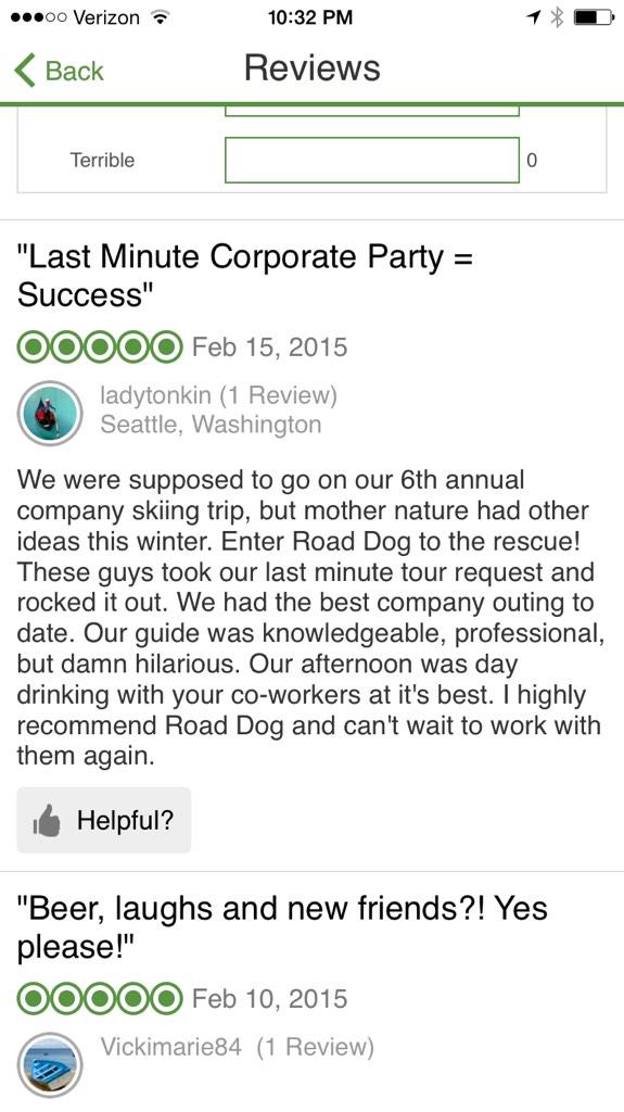 RoadDogTours's tweet photo. Got a fantastic review from #PointIt & @katytonkin. However she failed to mention her guide by name. It was Jason :) http://t.co/cFNCS2gby5