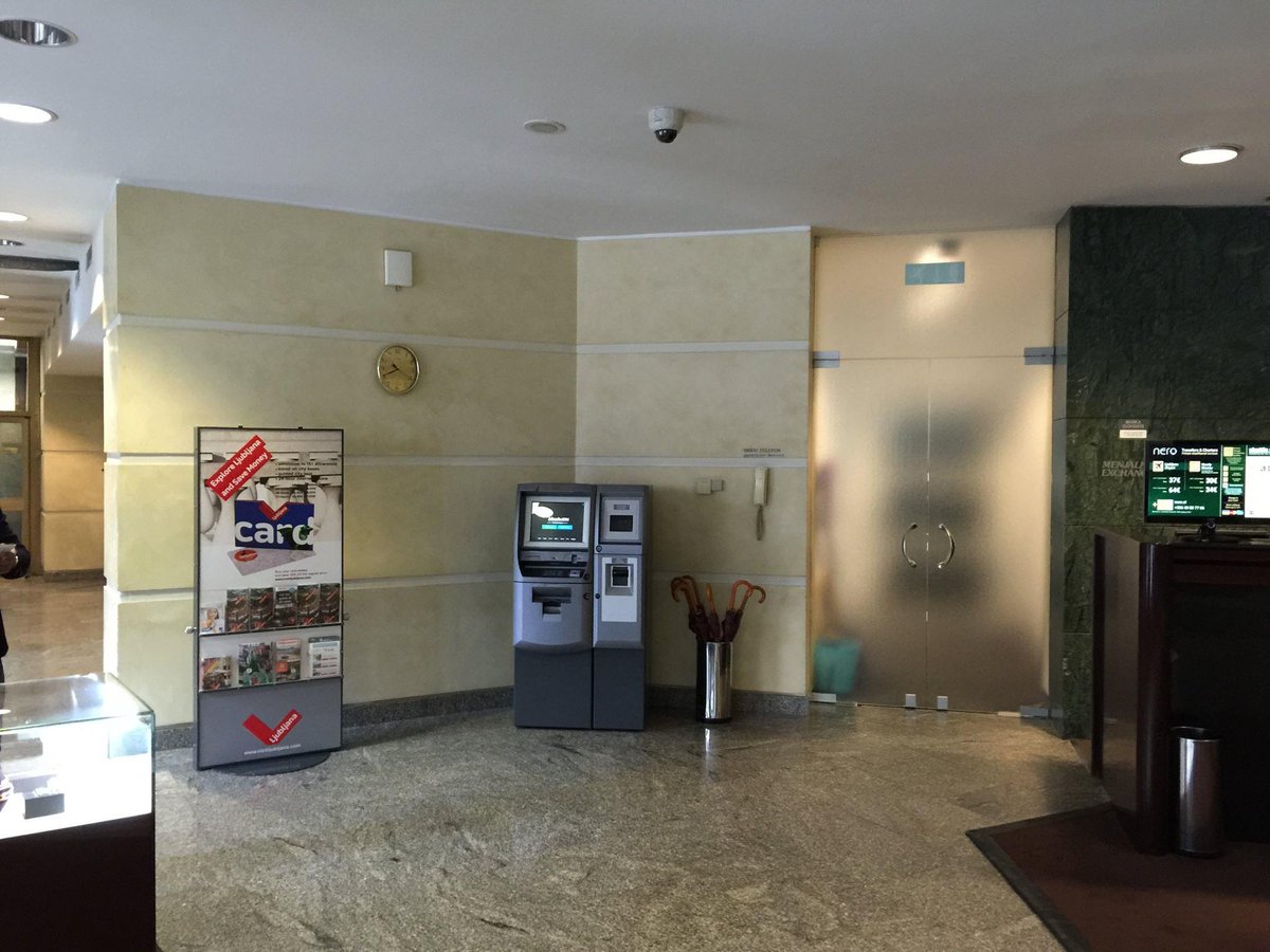 BTCComCoin's tweet photo. Just launched our @genesiscoin BTC ATM, operated by @GreCom :) Available 24/7 at hotel #Union Business Ljubljana! http://t.co/v8REjDWIx6