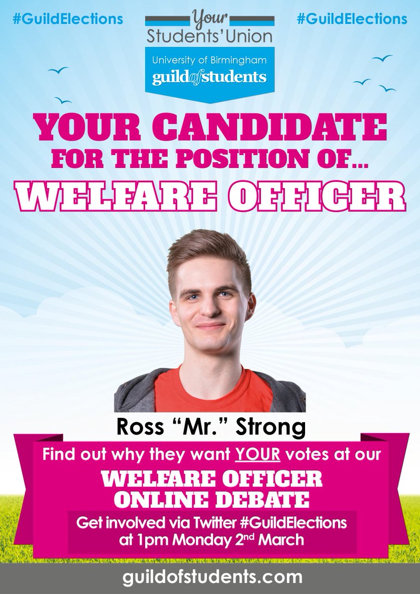 GuildofStudents's tweet image. We're all set for our first #GuildElections candidate announcement of 2015! 

Your Welfare Officer candidate is...