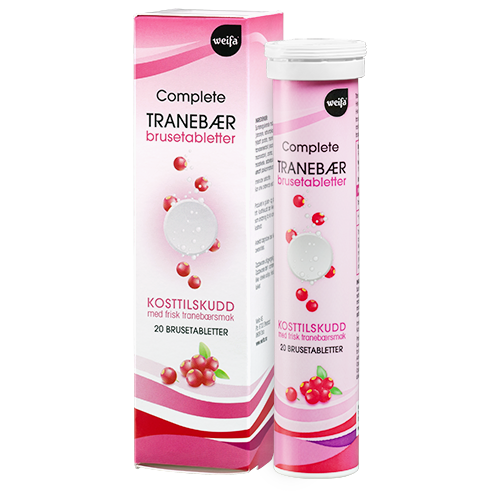 Vi har lansert to nye produkter, Ibux gel med mentol og Complete Tranebær brusetabletter, weifa.no