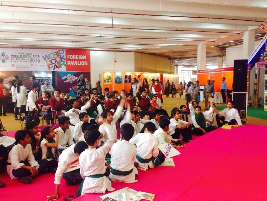 CampfireComics's tweet photo. @CampfireComics 'make your own #graphicnovel ' #workshop at #NDWBF #newdelhi #india #learning #education #reading http://t.co/YMGn2S4PnA