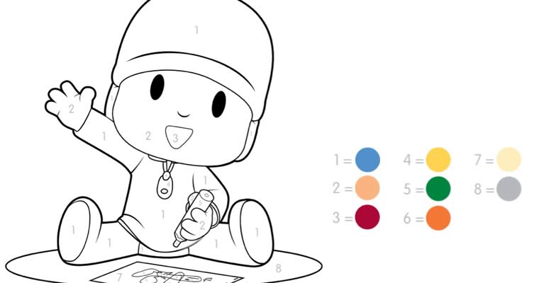 Pocoyo coloring picture