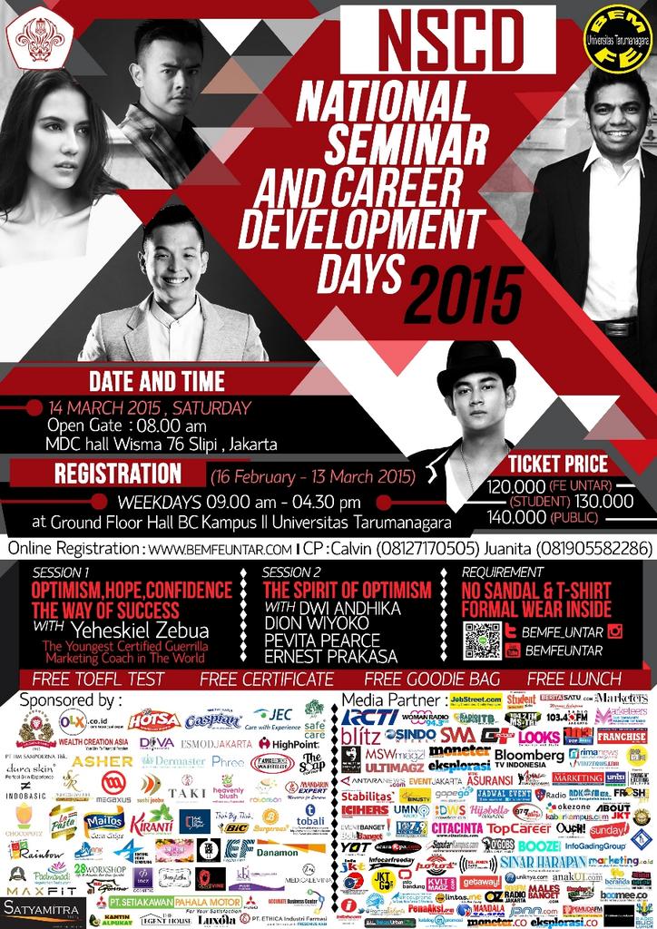 Promo only 100k for all category from 16-18 February! Register now and get the special price!
#NSCD2015 #BEMFEUNTAR