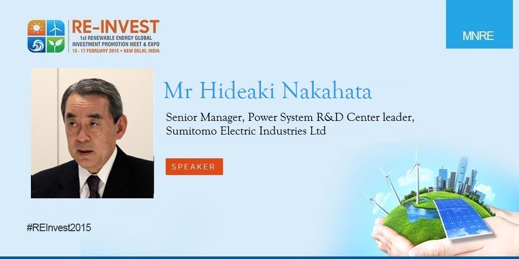 REInvestIndia's tweet photo. Mr Hideaki Nakahata at the session #REMobility #REInvest2015 http://t.co/vE6qvk7jiS