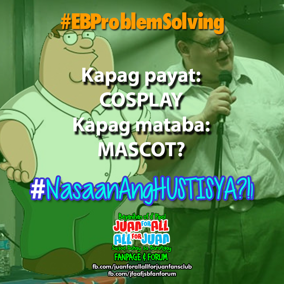 JuanForAll_EB's tweet photo. @allanklownz @EatBulaga @pochoy29 #EBProblemSolving #nasaananghustisya #petergriffin http://t.co/e24IvU6Hxt