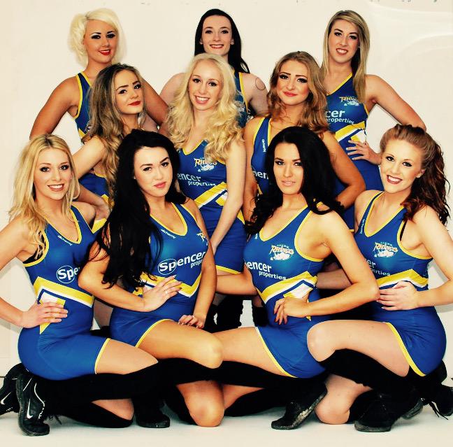 alchemydnce's tweet photo. The @leedsrhinos @RhinosDancers looking good in their alchemy cheer leading kit!! http://t.co/4qMWn1aeKq