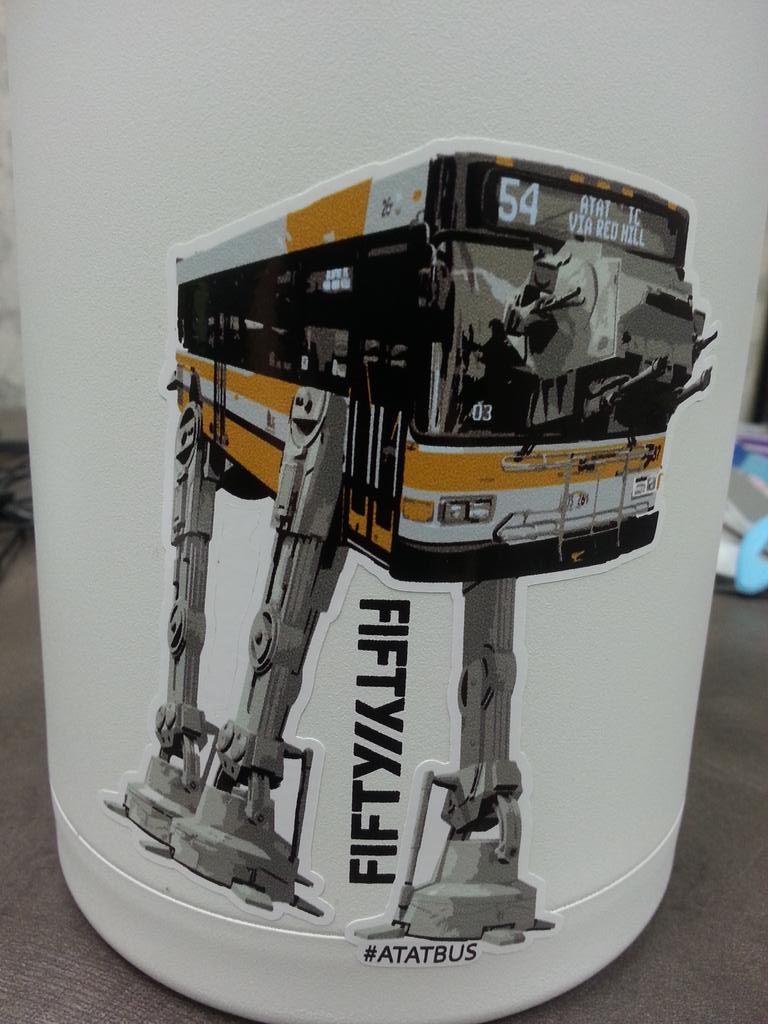 jCaseyr's tweet photo. Had to finally give my @fiftyfiftybtls some love. #dabus #ATATBUS #808 #StarWarsMashup #IslandStyle http://t.co/G5UmobISku
