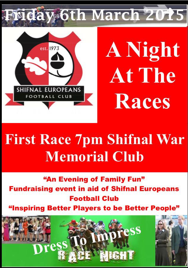 Good morning all hope you had a great weekend
Coming up Friday 6th March we have A Night At The Races see you there