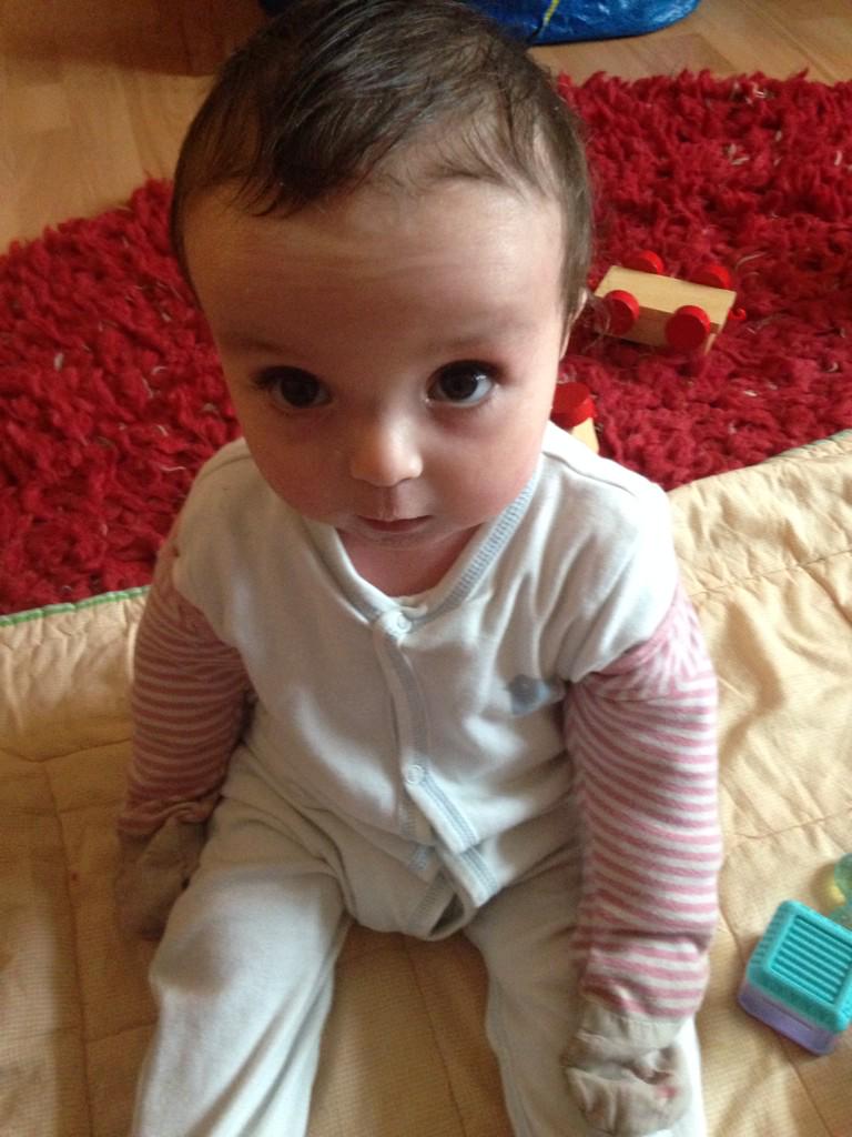 KeayMrs's tweet photo. Baby Margaret uttered her first word today. It was 'Help' http://t.co/9h1iN428tV