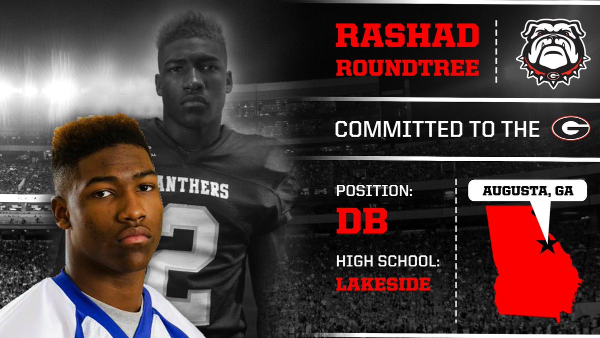 GeorgiaFootball's tweet photo. Welcome to the #UGAFamily Rashad Roundtree! #CommittedToTheG #GeorgiaNSD15 http://t.co/LuGuTtIM3d