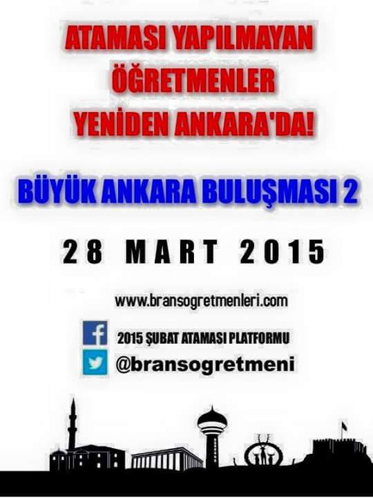 bransogretmeni's tweet photo. Atama bekleyen öğretmenler 28 Martta 2. kez binlerce kişiyle Ankara'da buluşuyor. @OdunHerif http://t.co/jqLYxN6jH3