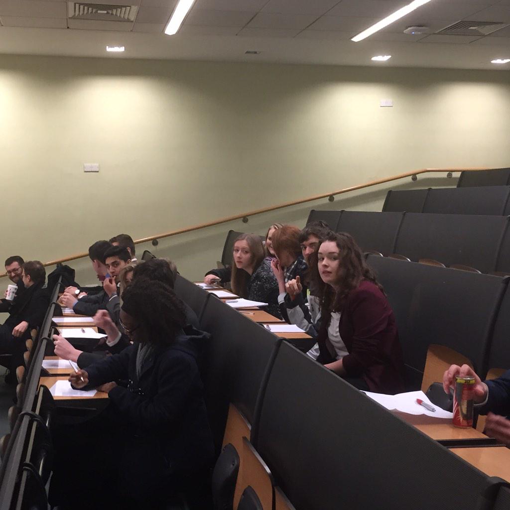 Vyners Sixth Form enjoying their first university lecture. #howtosurviveazombieapocalypse