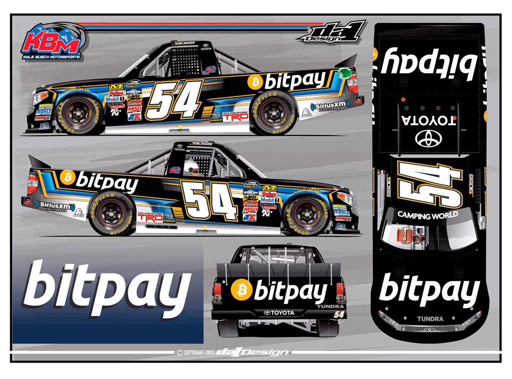 JustinBoston's tweet photo. So excited to welcome @BitPay into @NASCAR_Trucks at Daytona! http://t.co/mMByQhJ1JM