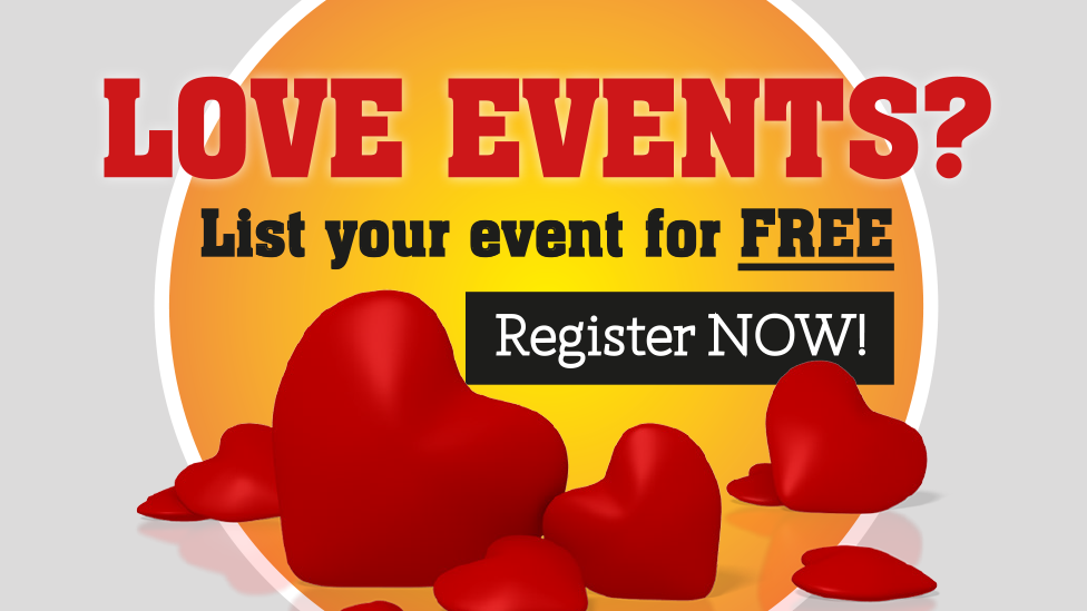 Feel the love! List your event for free and we will tweet them! #ValentinesDay #events # entertainment #fundraising