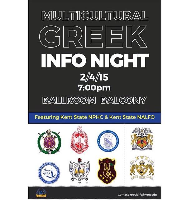 dst_epsilonmu's tweet photo. Come out and meet #KentState Multicultural Greek Life TONIGHT at 7pm in the Ballroom Balcony!! http://t.co/Q2nhuf8NWi