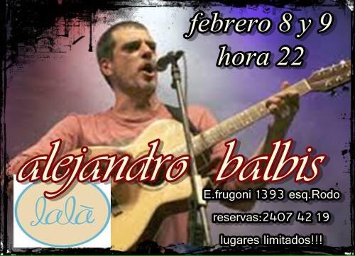ANDRESMARENALES's tweet photo. Este 8 y 9 de febrero se presenta alejandro balbis en lalá café con libros , últimos lugares http://t.co/ZJEvxbt72V