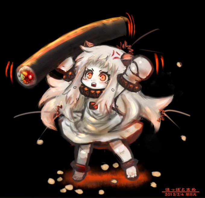 #艦これ版深夜の真剣お絵描き60分一本勝負  艦これより北方棲姫ちゃん。 最近片手間に艦これを始めたばかりでとても会えそうには無いけどいつか直接拝めるようになりたいです(*'ω`) 