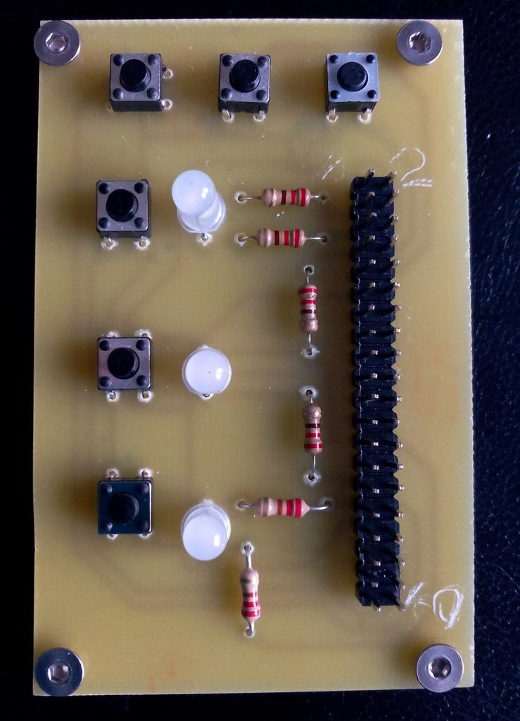 Mr_Cybernetic's tweet image. Simple testboard for the #RaspberryPi. It works! #Pi4J