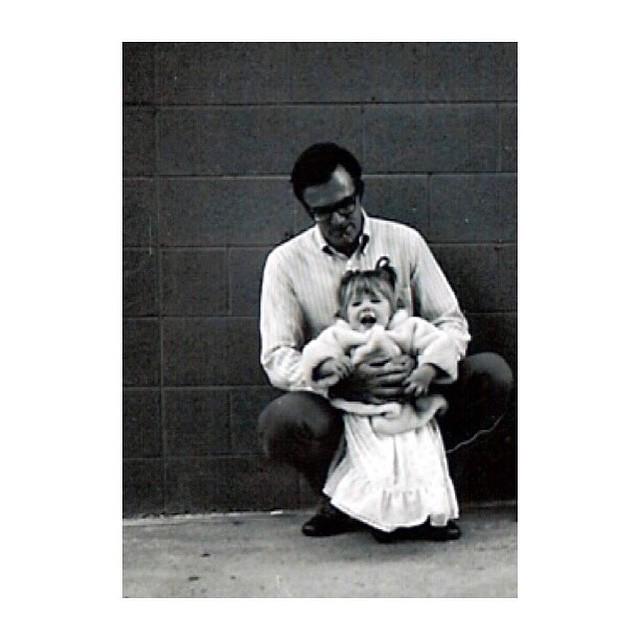 Tiffani Amber Thiessen wishes dad a happy Bday with a throwback pic.  