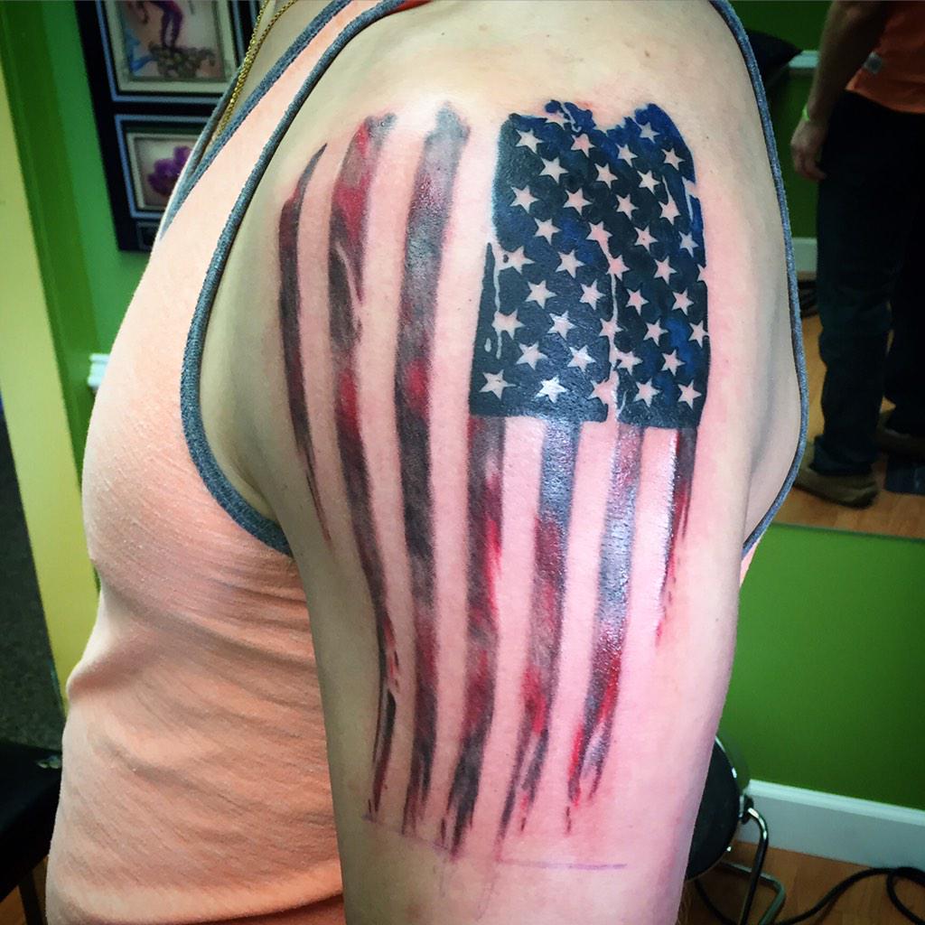 American flag tattoo  American flag tattoo Flag tattoo Patriotic tattoos