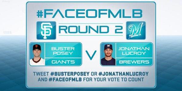 KyleLohse26's tweet photo. Hey @Brewers fans! @JLucroy20's face needs our help! Tweet #JonathanLucroy and #FaceofMLB to vote for #Luc! #Brewers http://t.co/tfK0Q7qlTa