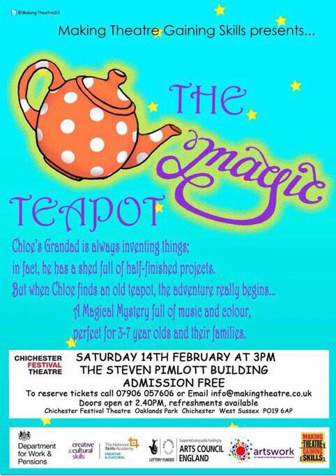 greatsussexway's tweet photo. “@MakingTheatreGS: In Chichester on feb14?If this sounds like your cup of tea,come see(ps it's free!) #magicteapot http://t.co/moQb7w82Wq”