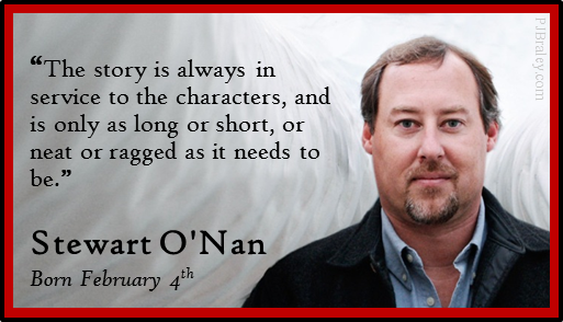 Learning about another great - Happy Stewart O\Nan!   