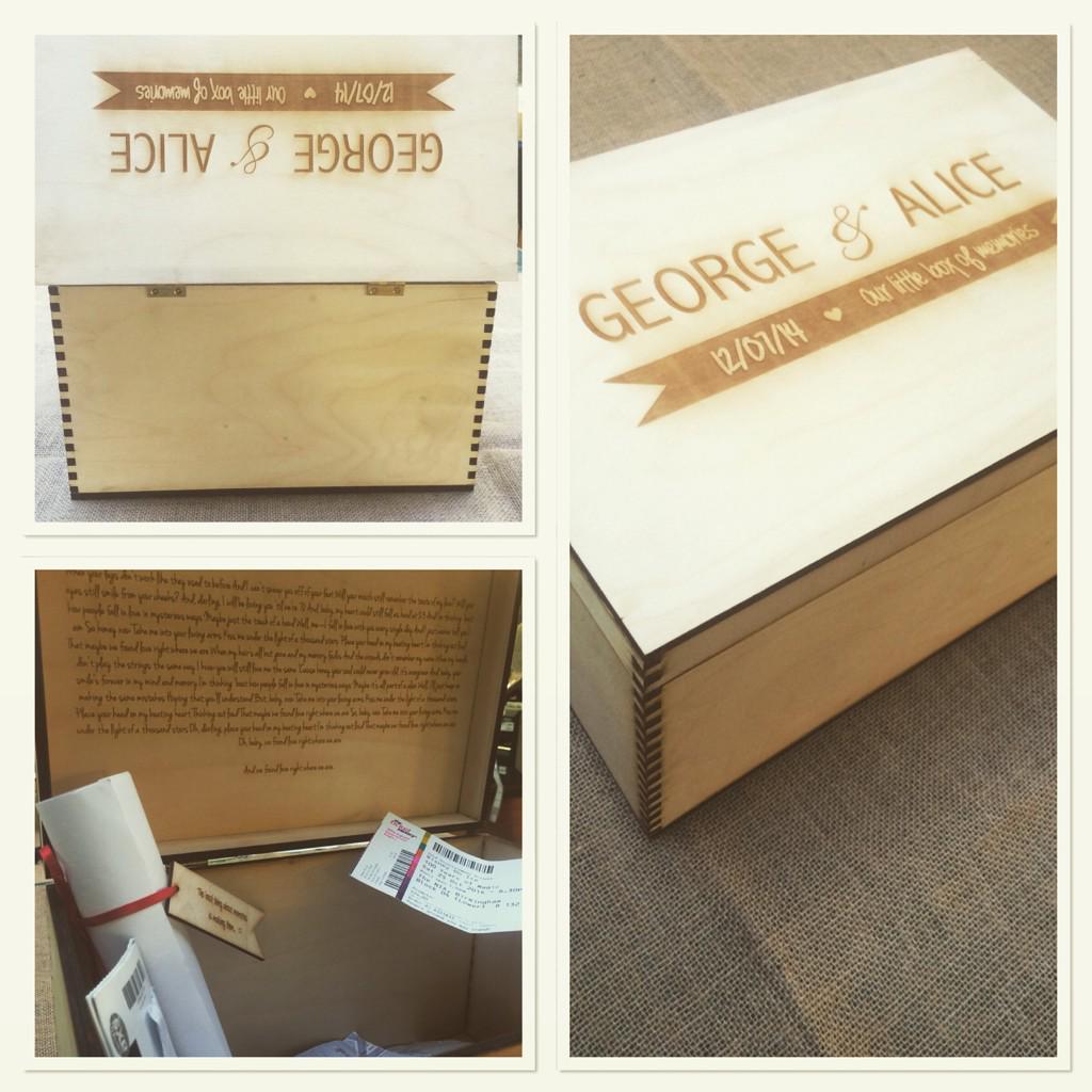 alicejadedesign's tweet image. We are working on gifts too. This will soon be available as a #weddingmemorybox #weddinghour 💜