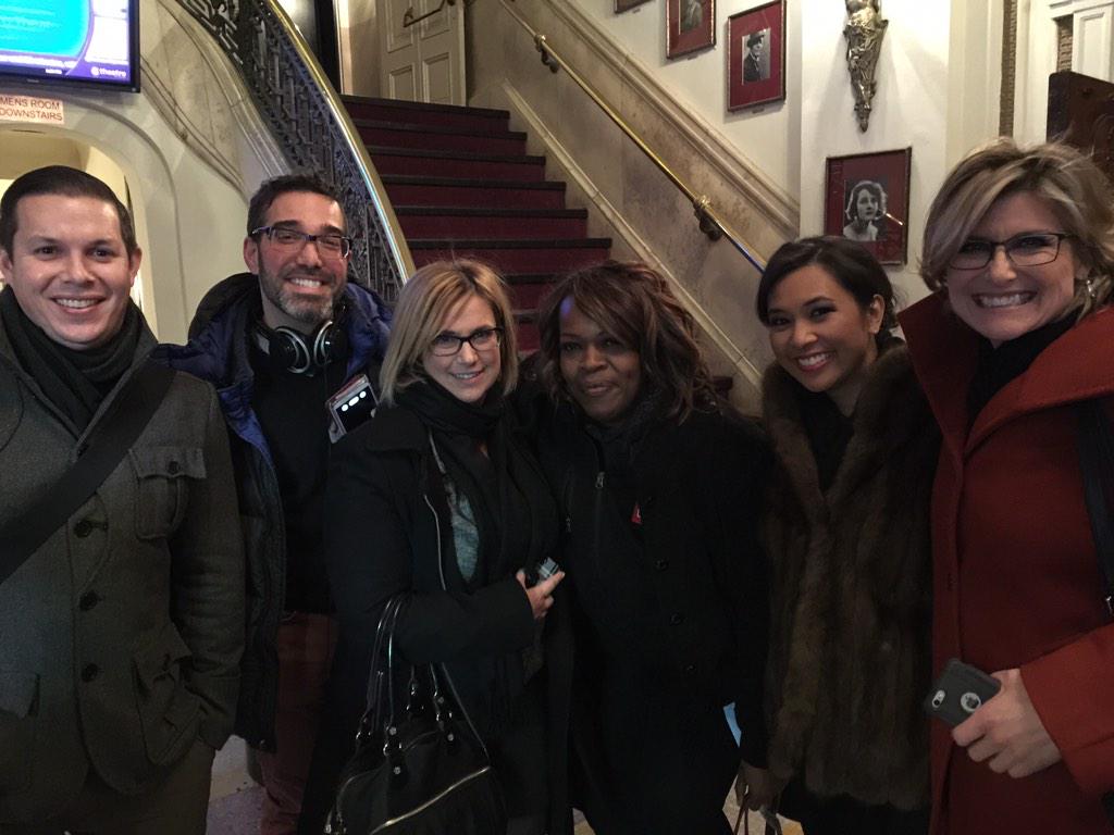 MaribelAberCNN's tweet photo. A nice CNN contingent taking in @DisgracedBway cc: @CNNAshleigh #theatreclub missing @CarolCNN http://t.co/oo7f1Df2ov