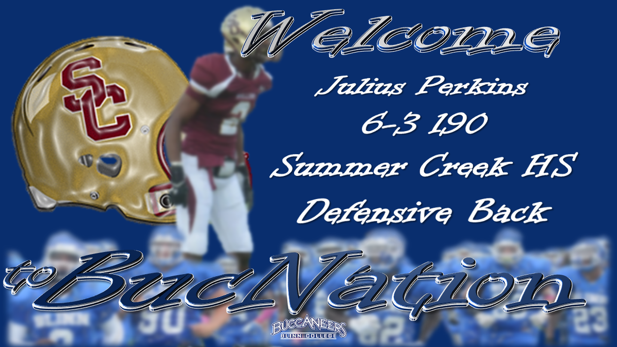 Angel Verdejo Jr. (@ahverdejo) on Twitter photo "<a href="/BLINNFBRECRUIT/">BLINN FB RECRUITING</a>: Welcome Julius Perkins to #BucNation " <a href="/SummerCreekFB/">SummerCreekFootball</a> DB
#NSD2015 "<a href="/BLINNFBRECRUIT/">BLINN FB RECRUITING</a>: Welcome Julius Perkins to #BucNation " <a href="/SummerCreekFB/">SummerCreekFootball</a> DB
#NSD2015
