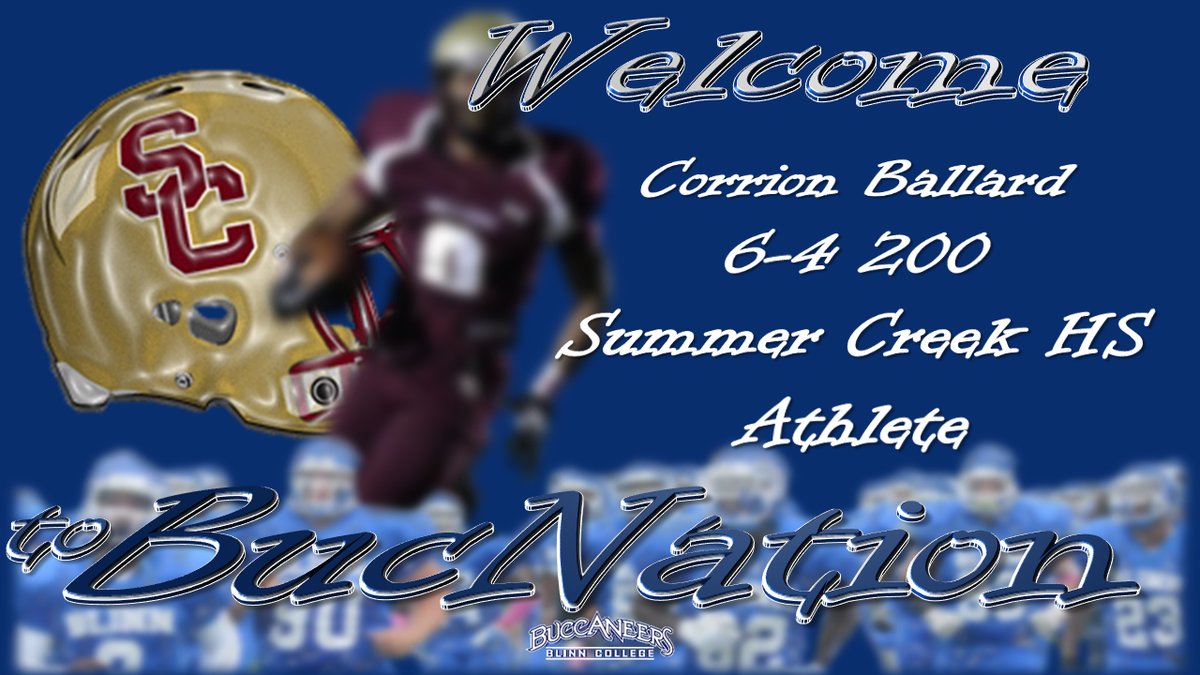 Angel Verdejo Jr. (@ahverdejo) on Twitter photo "<a href="/BLINNFBRECRUIT/">BLINN FB RECRUITING</a>: Welcome Corrion Ballard to #BucNation " <a href="/SummerCreekFB/">SummerCreekFootball</a> ATH #NSD2015 "<a href="/BLINNFBRECRUIT/">BLINN FB RECRUITING</a>: Welcome Corrion Ballard to #BucNation " <a href="/SummerCreekFB/">SummerCreekFootball</a> ATH #NSD2015