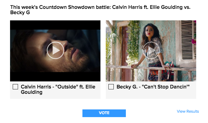 fusetv's tweet photo. #FuseTop20 Countdown Showdown: @iambeckyg's "Can't Stop Dancing" video takes on @CalvinHarris http://t.co/oa5u68774p http://t.co/igG7izYph2