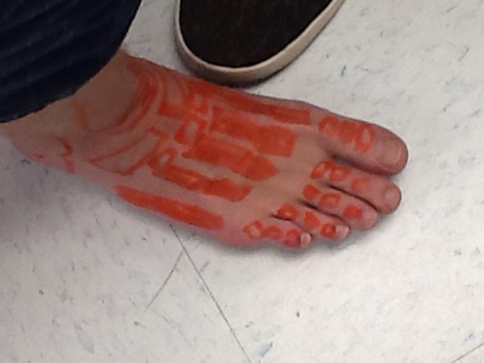 RipleyAT's tweet photo. Foot Bone test Friday for AT 1 students, also bring money for tshirts @RipleyHSWV http://t.co/0DdGWuOodD