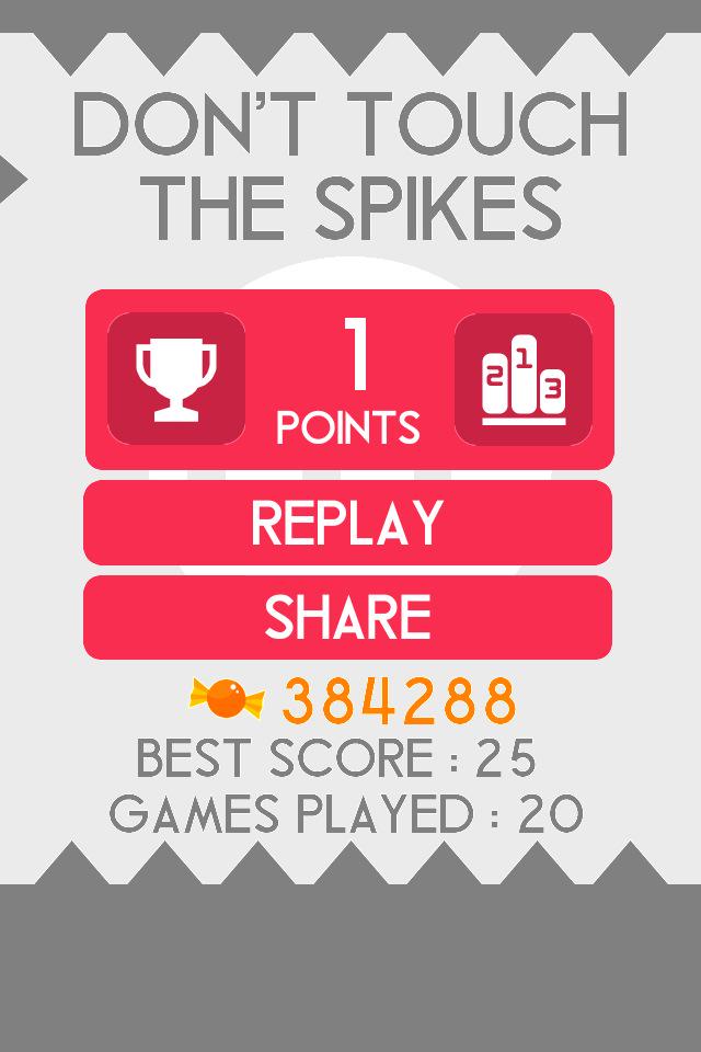 JobMense's tweet image. OMG! I got 1 points in Don't Touch The Spikes @spikesgame itunes.apple.com/app/id89