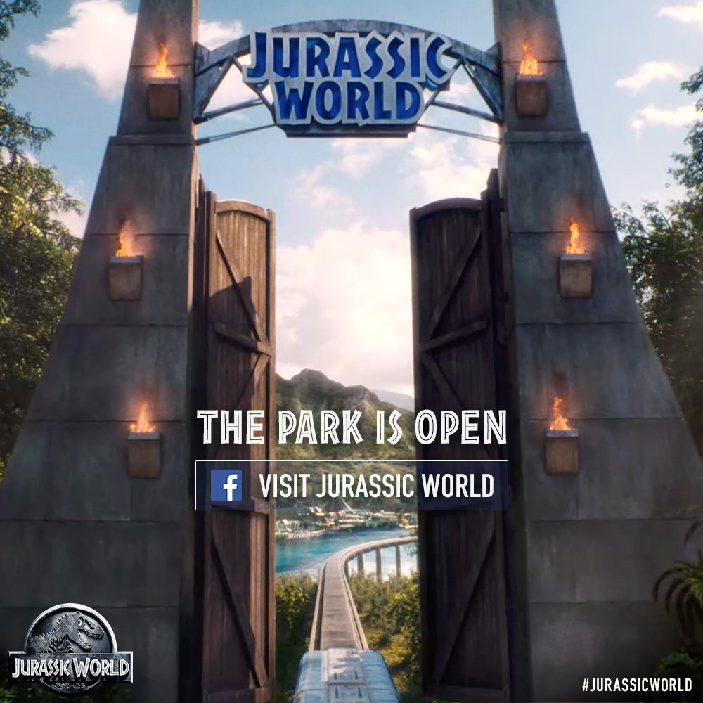 JurassicWorld's tweet photo. Visit the #JurassicWorld Facebook page &amp; explore the world’s most exciting theme park. http://t.co/Q5Naz4ftwn http://t.co/fvm8FfhWP2